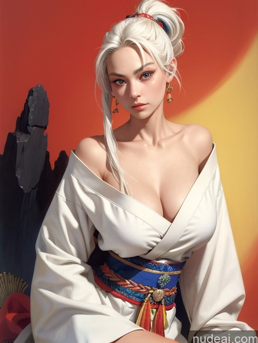 related ai porn images free for Traditional Art By Boris Vallejo Boris Vallejo Art Style White Hair Dynamic View Skinny Short Long Hair Makima, Braided Ponytail Cleavage Japanese