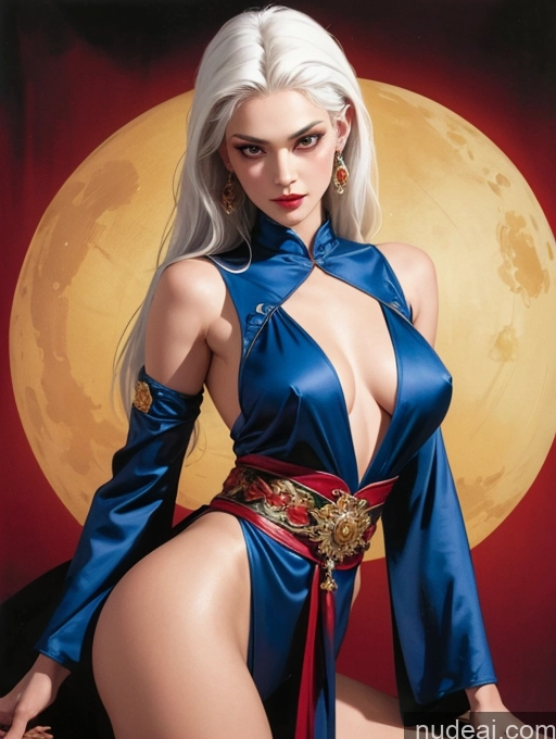 related ai porn images free for Traditional Art By Boris Vallejo Boris Vallejo Art Style White Hair Dynamic View Skinny Small Tits Vietnamese Vampire