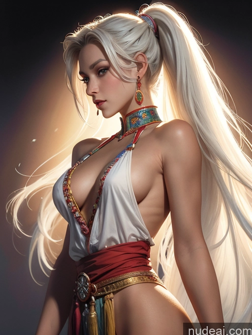 related ai porn images free for Traditional Art By Boris Vallejo Boris Vallejo Art Style White Hair Dynamic View Skinny Small Tits Vietnamese Makima, Braided Ponytail Long Hair