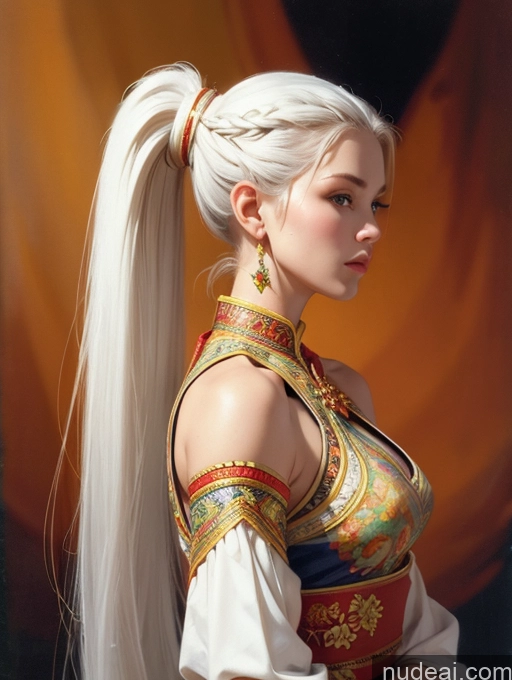 related ai porn images free for Traditional Art By Boris Vallejo Boris Vallejo Art Style White Hair Dynamic View Skinny Small Tits Vietnamese Makima, Braided Ponytail Long Hair