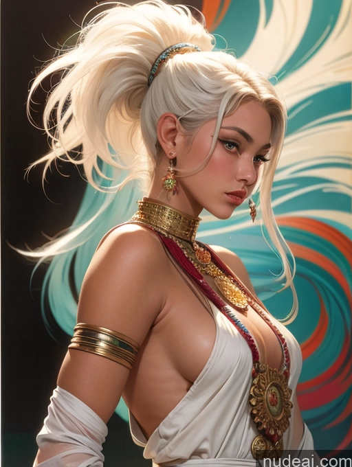 related ai porn images free for Traditional Art By Boris Vallejo Boris Vallejo Art Style White Hair Tanned Skin Thai Front View Long Hair