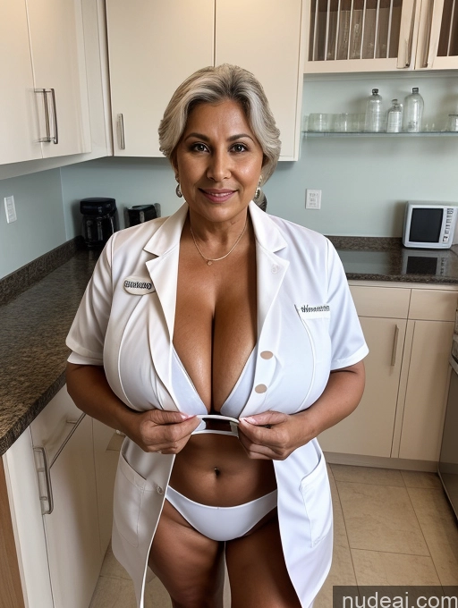 related ai porn images free for Milf One Busty Huge Boobs Thick Tanned Skin 70s Front View Microkini Thong Indian Lab Coat Doctor