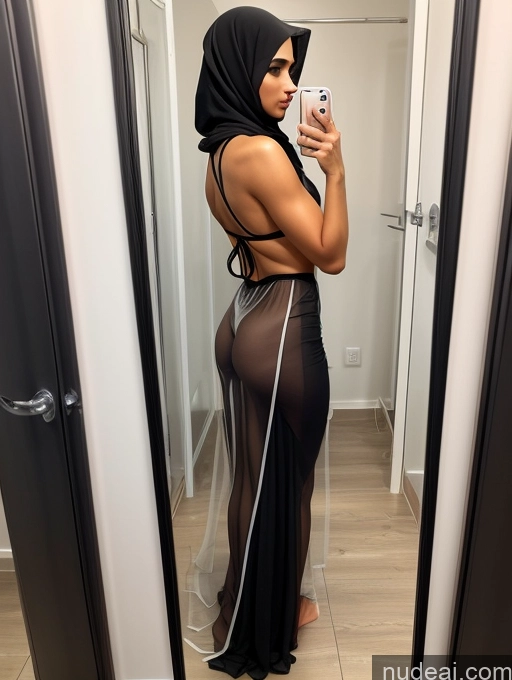 related ai porn images free for Athlete One Small Tits Muscular Abs Long Legs Tanned Skin 20s Pouting Lips Black Hair Curly Hair Arabic Mirror Selfie Changing Room Back View Niqab Transparent