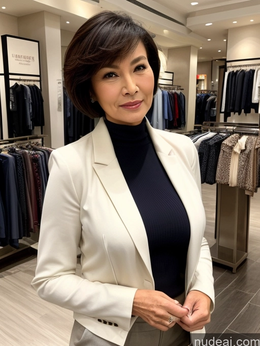 related ai porn images free for Milf Perfect Boobs Perfect Body Short Hair 70s Chinese Mall Blouse Bra Casual Jacket Professor Secretary Shirt Stylish Suit Cleavage Detailed