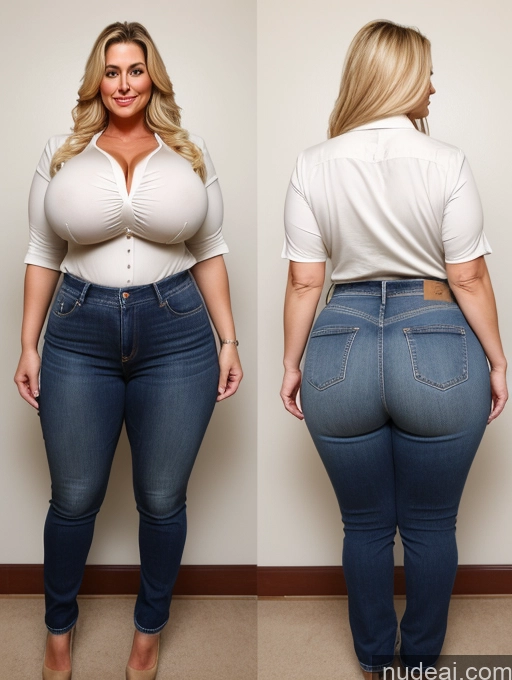 related ai porn images free for Milf One Busty Huge Boobs Perfect Boobs Beautiful Big Ass Thick Chubby Big Hips 40s Blonde Long Hair White Jeans Shirt