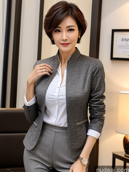 related ai porn images free for Milf Perfect Boobs Perfect Body Short Hair 70s Chinese Mall Blouse Bra Casual Jacket Professor Secretary Shirt Stylish Suit Cleavage Detailed