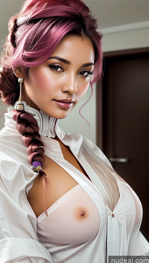 related ai porn images free for Busty Pubic Hair Tanned Skin Huge Tits, Hard Nipples French Futuristicbot V2 Phoenixdress Close-up View Dark Skin Pink Hair Maid