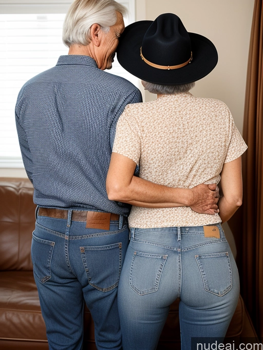 related ai porn images free for Straddling Jeans Back View 80s Woman + Man