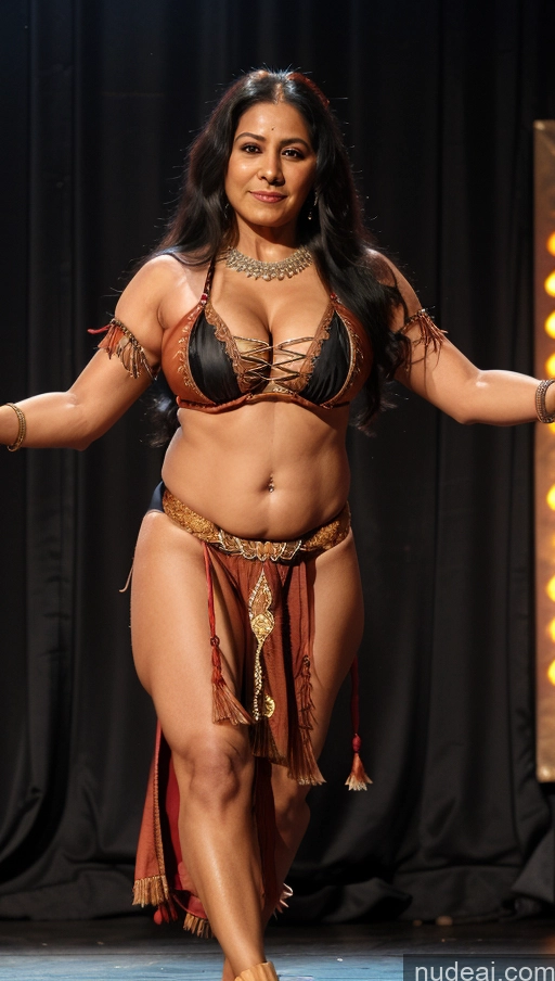 Milf One Busty Big Ass 70s Black Hair Long Hair Indian Thong Dance Dress: Latin Cleavage Center Opening Cross-Laced Bikini (Swiftsure Style) Stage