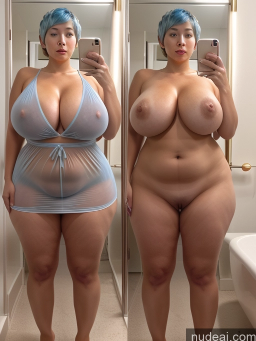 related ai porn images free for Milf One Huge Boobs Big Ass Fairer Skin 18 Sexy Face Blue Hair Short Hair Japanese Mirror Selfie Bathroom Front View Blowjob Partially Nude Topless Transparent Cleavage Gold Jewelry Bright Lighting Onoff