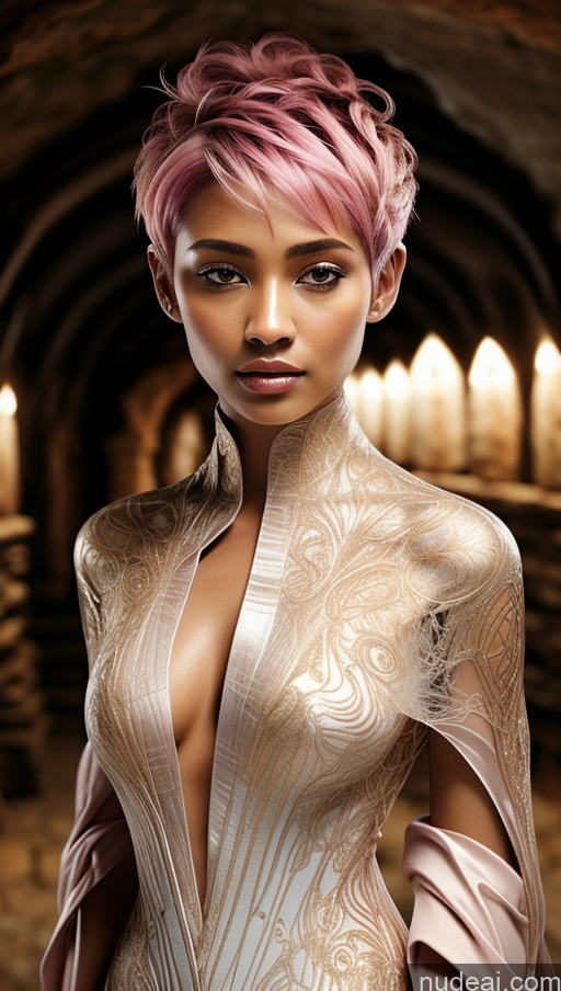 ai nude image of arafed woman with pink hair and a white dress posing for a picture pics of Pubic Hair Tanned Skin Dark Skin Pixie Greek Afingering Huge Tits, Hard Nipples Skin Detail (beta) Cave Pink Hair Wedding Futuristicbot V2 Phoenixdress