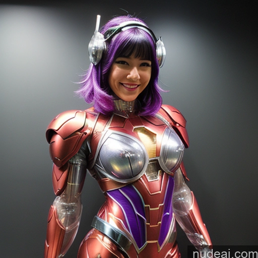 related ai porn images free for Woman Bodybuilder Cyborg Busty Muscular Abs Black Hair Purple Hair Bobcut SSS: A-Mecha Musume A素体机娘 Neon Lights Clothes: Purple Portuguese Superhero Perfect Boobs 30s Laughing Happy Transparent Front View