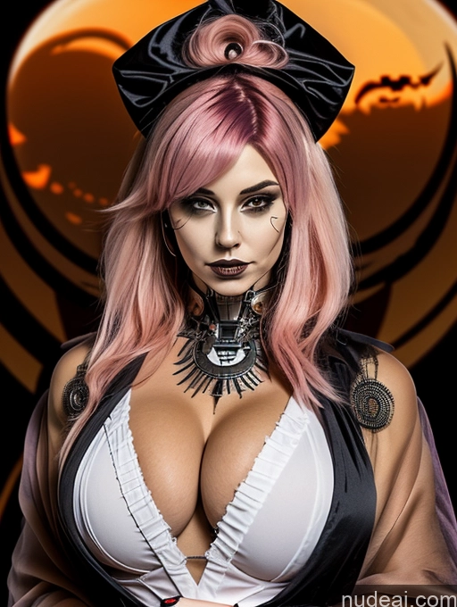 related ai porn images free for Busty Perfect Boobs Pubic Hair Tanned Skin Pink Hair French Halloween Futuristicbot V2 Huge Tits, Hard Nipples