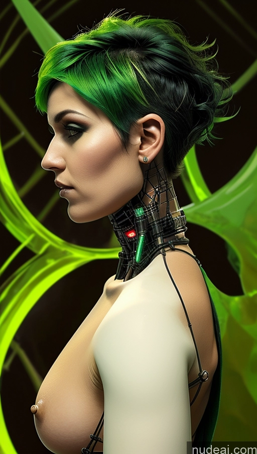 related ai porn images free for Perfect Boobs Tanned Skin French Halloween Futuristicbot V2 Green Hair Huge Tits, Hard Nipples Pixie Pubic Hair Side View