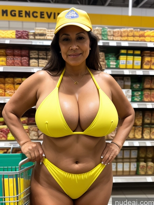 related ai porn images free for Milf One Busty Huge Boobs Chubby Tanned Skin 80s Brazilian Grocery Front View Construction Worker Microkini Thong