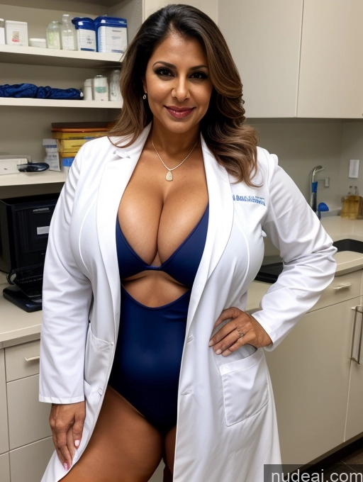 related ai porn images free for Milf One Busty Huge Boobs Thick Tanned Skin 60s Front View Microkini Thong Vampire Doctor Lab Coat Indian