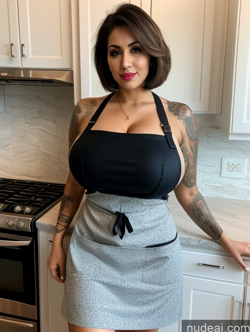 related ai porn images free for Milf Busty Huge Boobs Tattoos Lipstick Big Ass Thick Long Legs Seductive Sexy Face Short Hair Arabic Apron