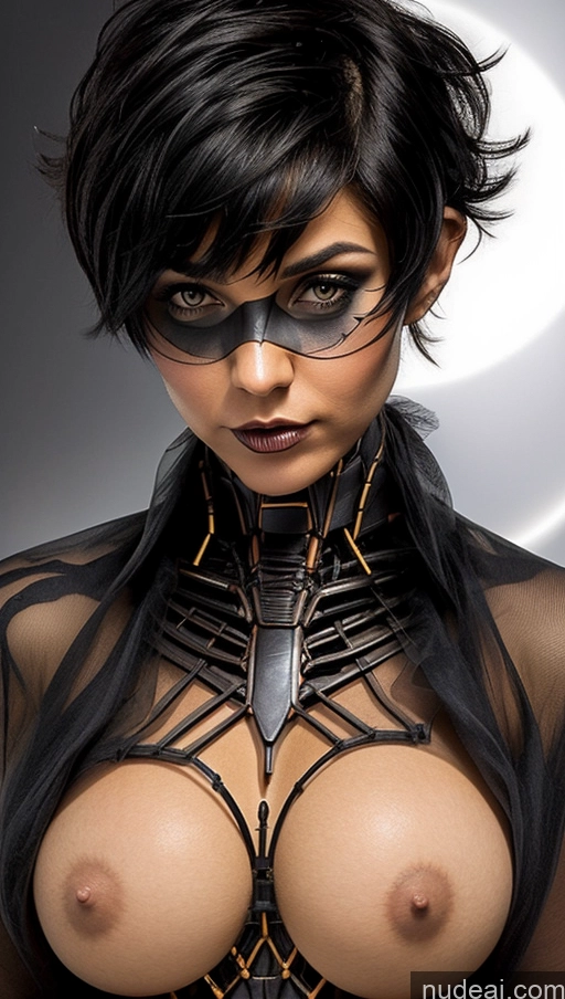 related ai porn images free for Perfect Boobs Pubic Hair Tanned Skin Pixie French Halloween Futuristicbot V2 Huge Tits, Hard Nipples Black Hair