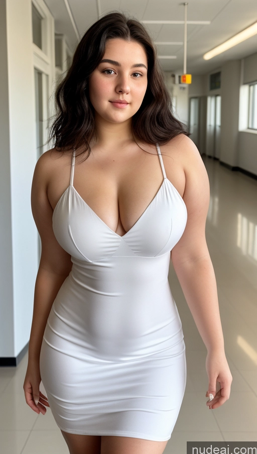 related ai porn images free for Thick Chubby Short Fairer Skin 18 Skin Detail (beta) Bright Lighting Detailed Front View Black Hair Russian School Hallway Dress Cleavage