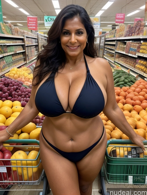 related ai porn images free for Milf One Busty Huge Boobs Thick Tanned Skin Front View Microkini Thong Indian 60s Grocery