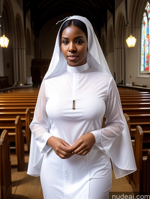 related ai porn images free for African Busty Big Ass Thick Big Hips Perfect Body Short Hair 30s One Detailed Church Nun Front View Transparent