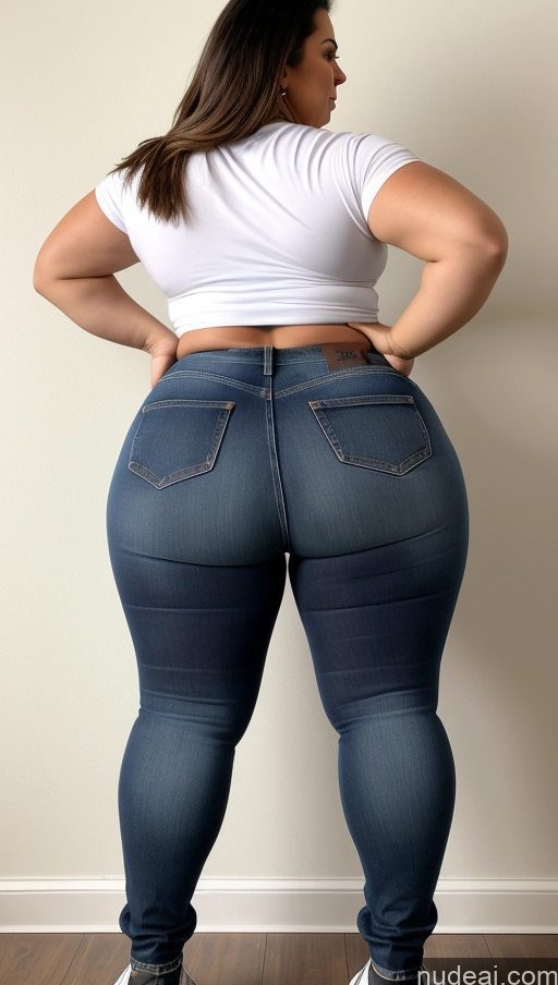 ai nude image of araffe butt - bari woman in jeans and sneakers standing against a wall pics of Big Ass Big Hips Athlete Jeans