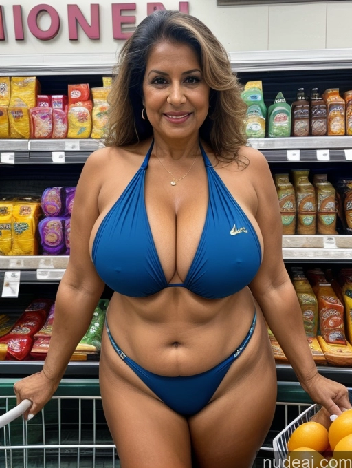 related ai porn images free for Milf One Busty Huge Boobs Tanned Skin Thick 80s Indian Front View Microkini Thong Grocery