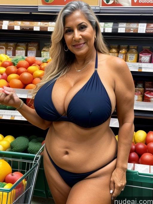 related ai porn images free for Milf One Busty Huge Boobs Tanned Skin Thick 80s Indian Front View Microkini Thong Grocery