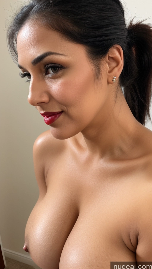 related ai porn images free for Woman One Busty Perfect Boobs Beautiful Lipstick Thick 40s Black Hair Ponytail Indian Close-up View Detailed