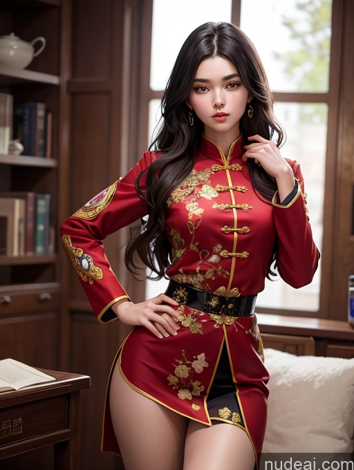 related ai porn images free for Perfect Body Beautiful 18 Black Hair Long Hair Chinese Military Woman