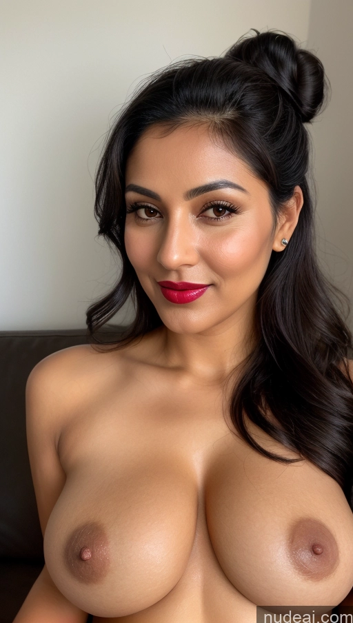 related ai porn images free for Woman One Beautiful Lipstick Thick 40s Black Hair Indian Close-up View Perfect Boobs Busty Simple Hair Bun