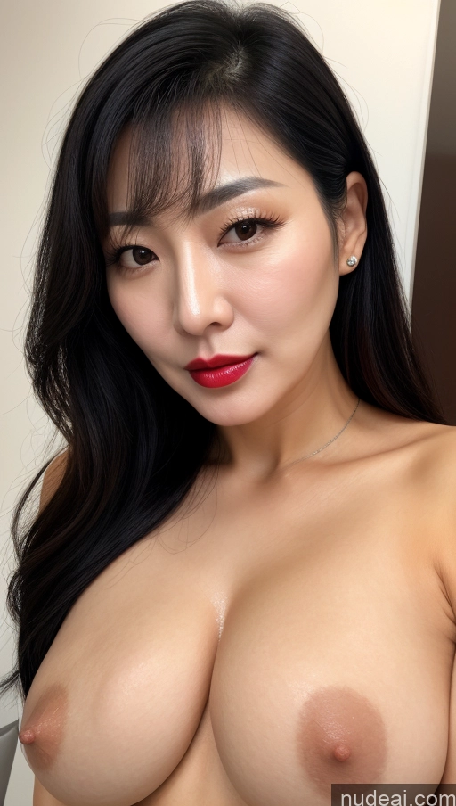 related ai porn images free for Woman One Perfect Boobs Beautiful Lipstick Black Hair Slicked Korean Close-up View Detailed 40s