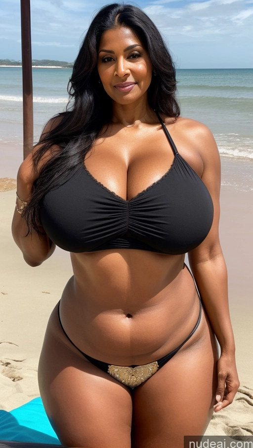 related ai porn images free for Huge Boobs Beautiful Thick Big Hips Tall Dark Skin Seductive Sexy Face Busty Detailed Abs Tattoos T-pose Muscular 80s Indian Black Hair Long Hair Milf Close-up View Blouse Long Skirt Beach