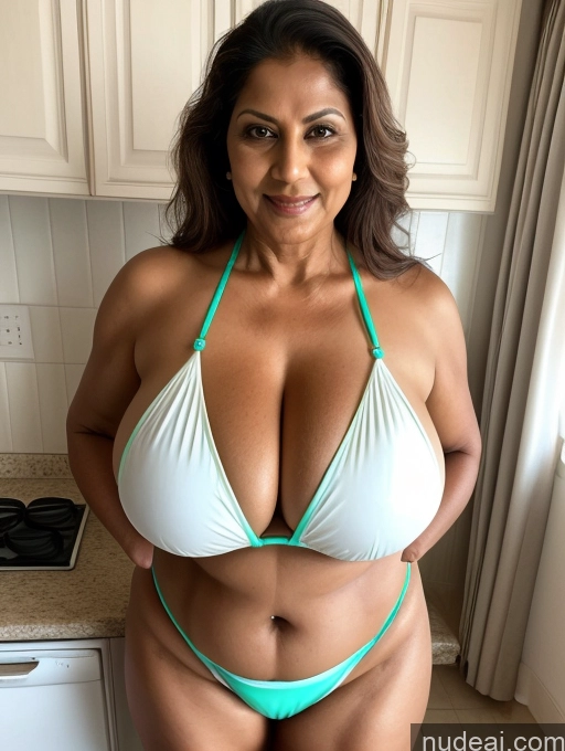 related ai porn images free for Milf One Busty Huge Boobs Tanned Skin Thick 60s Indian Front View Maid Microkini Thong