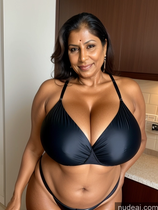 related ai porn images free for Milf One Busty Huge Boobs Tanned Skin Thick 60s Indian Front View Maid Microkini Thong