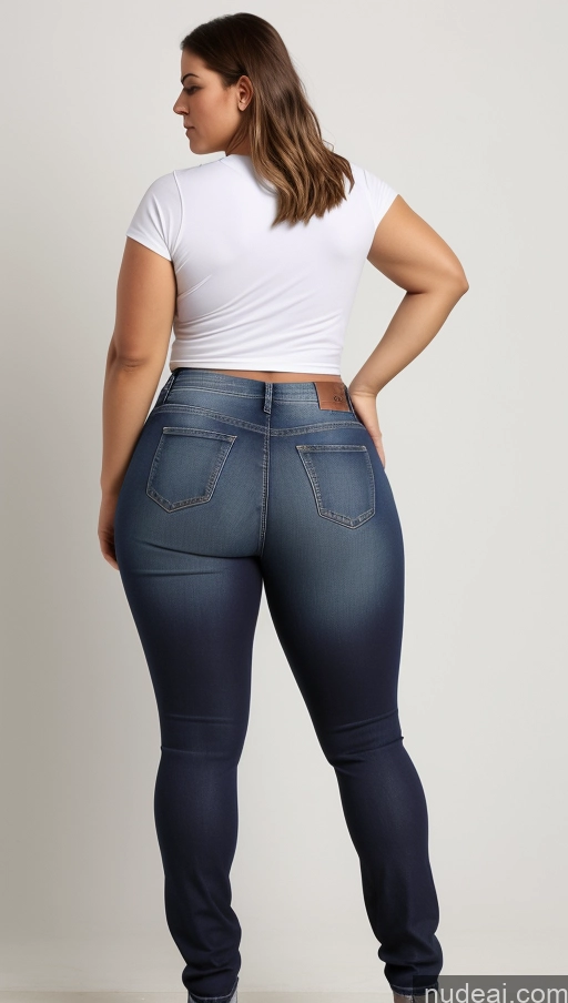 ai nude image of a woman in a white shirt and jeans is standing pics of Big Ass Big Hips Athlete Jeans