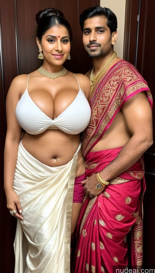 related ai porn images free for Several Busty Huge Boobs Big Ass Fat Big Hips 50s Hair Bun Indian Jewelry Black Hair Trans Girl With Erect Penis Sari Woman + Man