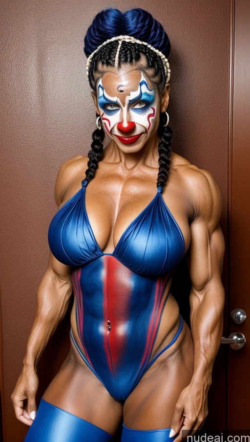 related ai porn images free for Milf Muscular Abs Big Ass Thick Dark Skin Pubic Hair Braided Bodypaint Superhero Big Hips 60s Clown Blue Hair