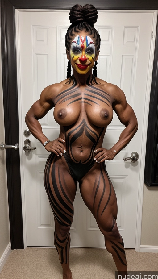 related ai porn images free for Milf Muscular Abs Big Ass Thick Dark Skin Pubic Hair Braided Bodypaint Superhero Big Hips 60s Clown Nude Black Hair