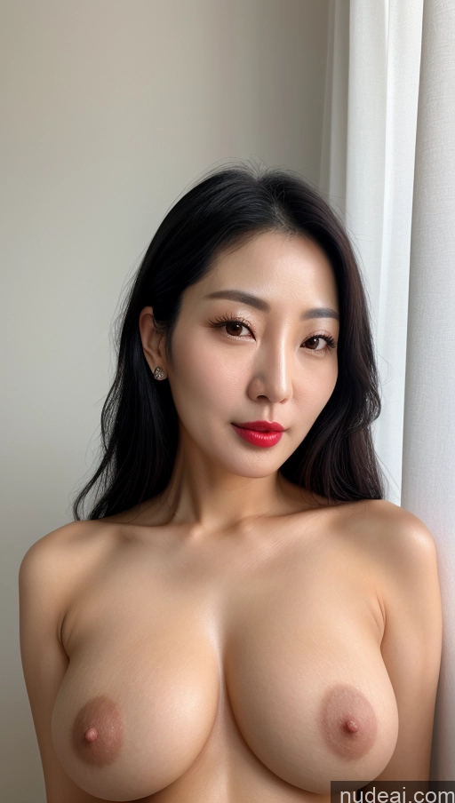 related ai porn images free for One Beautiful Lipstick 40s Black Hair Slicked Korean Woman Close-up View Detailed Perfect Boobs