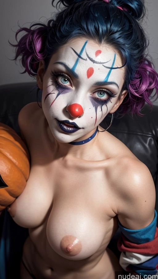 related ai porn images free for Perfect Boobs Pubic Hair French Close-up View Clown Goth Laughing Pixie Tanned Skin Halloween Blue Hair Big Ass Model Partially Nude