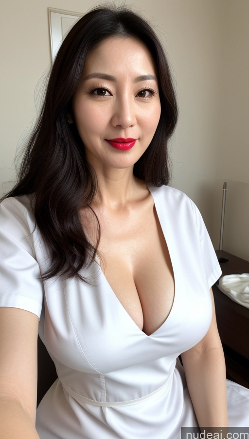 related ai porn images free for Woman One Perfect Boobs Beautiful Lipstick 40s Black Hair Korean Close-up View Dress Nurse Cleavage Fairer Skin