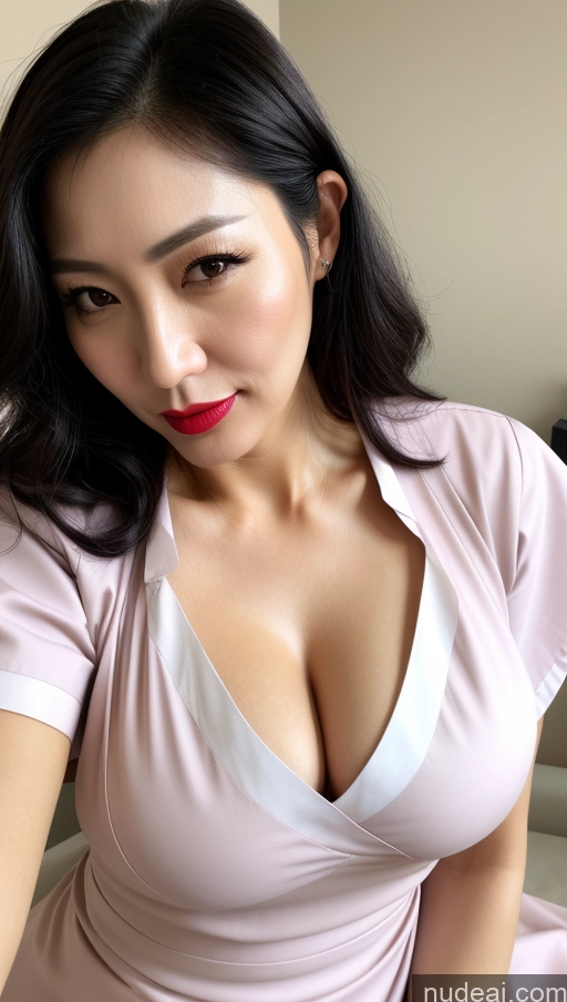 related ai porn images free for Woman One Perfect Boobs Beautiful Lipstick 40s Black Hair Korean Close-up View Slicked Dress Cleavage Nurse