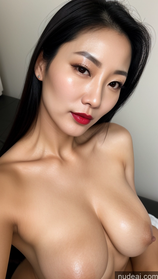 related ai porn images free for Woman One Perfect Boobs Beautiful Lipstick 40s Black Hair Slicked Korean Close-up View