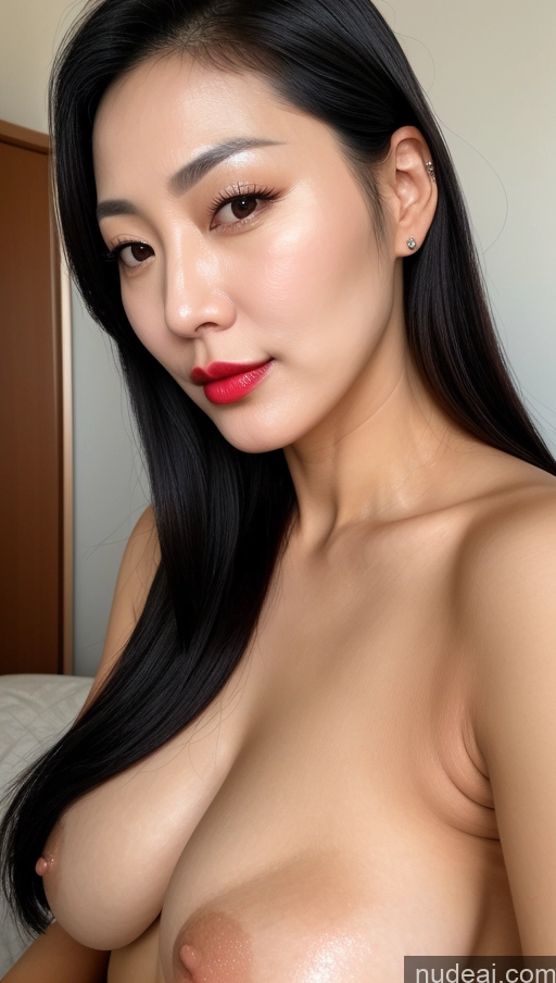 related ai porn images free for Woman One Perfect Boobs Beautiful Lipstick 40s Black Hair Slicked Korean Close-up View