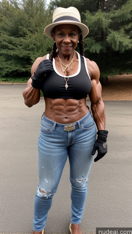 related ai porn images free for Muscular Abs Milf 80s Braided Gloves Dark Skin Hat Jeans Black Thick Shirt