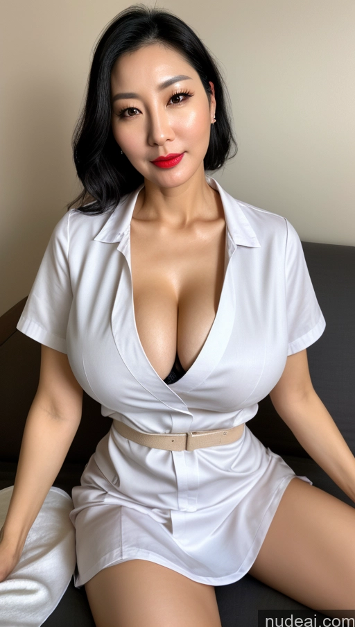 related ai porn images free for Woman One Perfect Boobs Beautiful Lipstick 40s Black Hair Slicked Korean Close-up View Nurse Cleavage