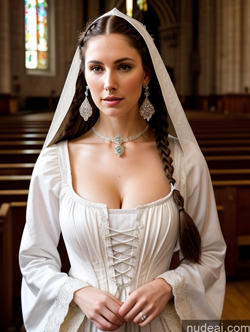 related ai porn images free for Woman One Perfect Boobs Pubic Hair Perfect Body Tall Fairer Skin 30s Serious Brunette Braided White Dark Fantasy Church Front View Medieval Victorian Traditional Cleavage Diamond Jewelry Bright Lighting