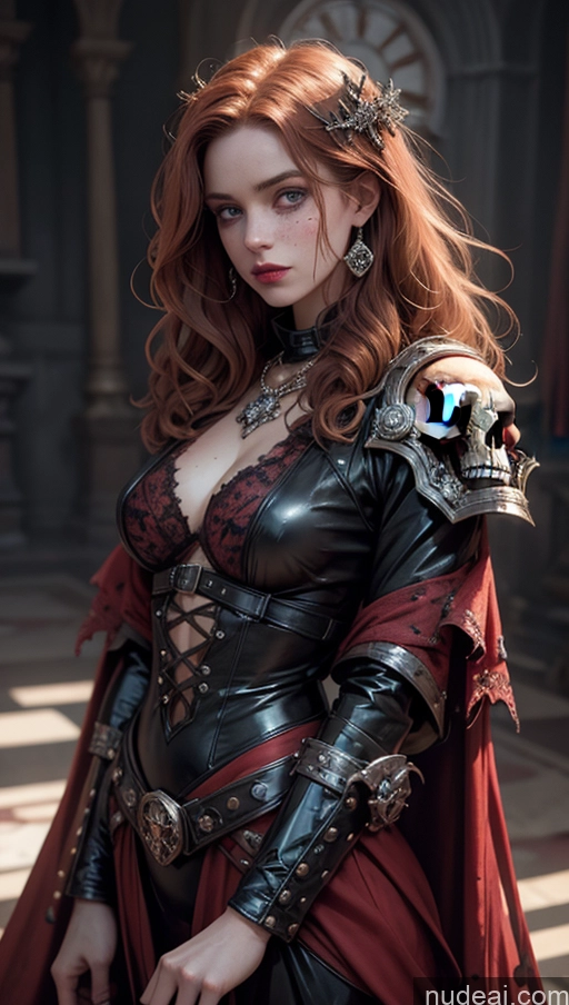 related ai porn images free for Detailed Dark Lighting Khorne Victorian Stylish Latex Fairer Skin Surrealist Vampire Tunic Close-up View Beautiful Ginger Irish Medieval Mesh