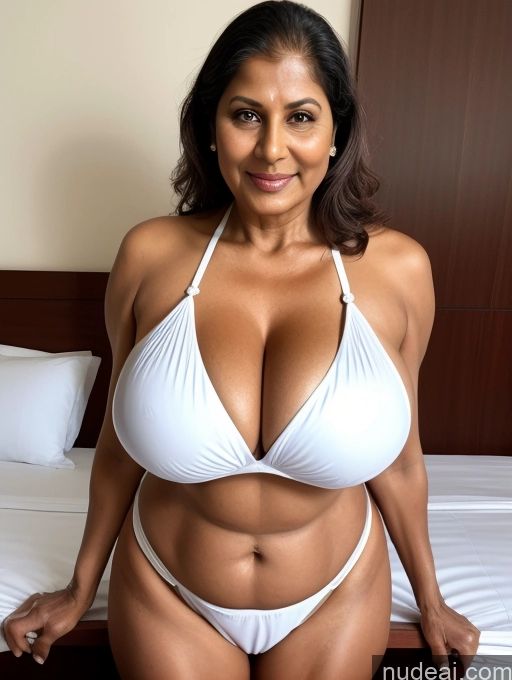 related ai porn images free for Milf One Busty Huge Boobs Tanned Skin Thick 60s Indian Front View Maid Microkini Thong